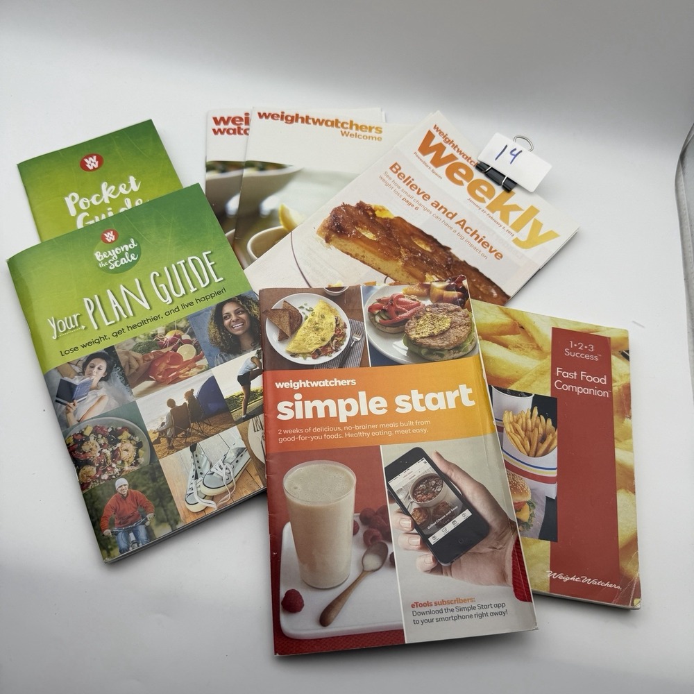 Weight Watchers Large Lot W/ Pocket Guides, 14 Weekly, 360,‎ Etc More 6 Books